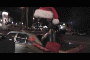 Kymberly Jane strolls around San Francisco's Fishermans Wharf dressed as she calls it... Satan Santa's Helper.